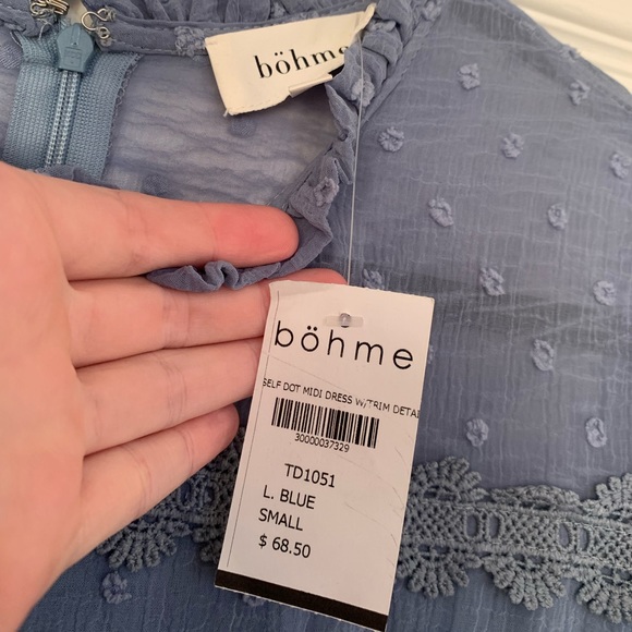 Bohme Blue Swiss Dot Dress - Picture 2 of 8